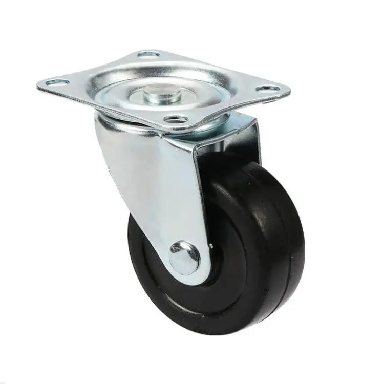1" Inch Plastic Caster Rubber Wheel with Top Plate