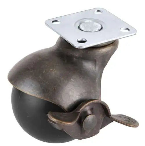 2" Inch Caster 77 lbs Swivel and Center Locking Polypropylene Top Plate Vintage