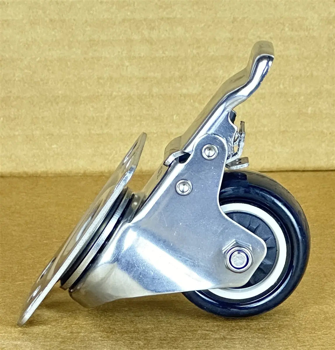 2" Inch Stainless Steel Caster PU Wheel with Top Plate and with Brakes