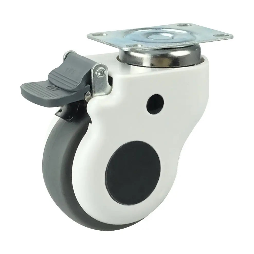 3" Inch 165 Lbs Medical Caster Wheel Swivel Plate with Brake TPR
