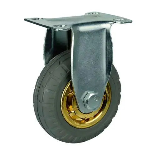 3" Inch Caster 132 lbs Rigid Rubber Top Plate