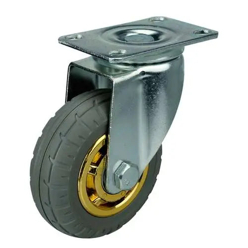 3" Inch Caster 132 lbs Swivel Rubber Top Plate