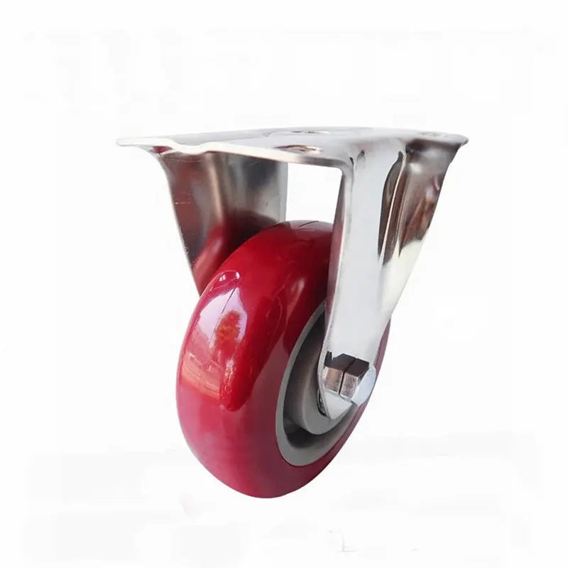 3" Inch Caster Wheel Stainless Steel PU Fixed Top Plate