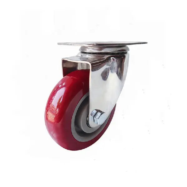 3" Inch Stainless Steel Caster PU Wheel with Top Plate
