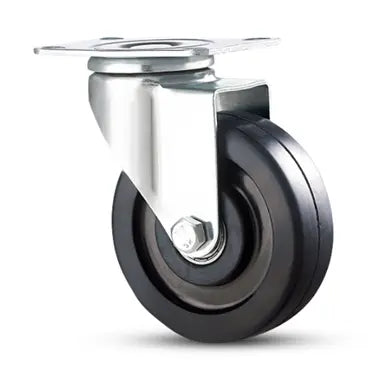 4" Caster Swivel Rubber Tire 154lb Load KCW Casters