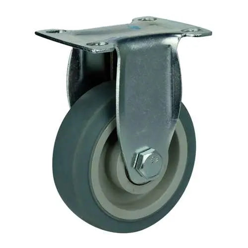5" Inch Caster 220 lbs Rigid Thermoplastic Rubber Top Plate