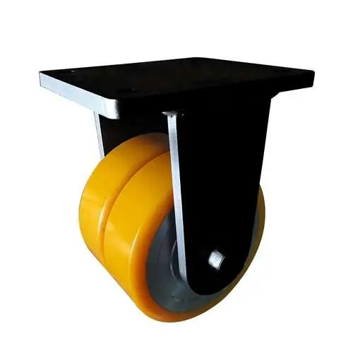 5" Inch Caster 3307 lbs Fixed Cast iron polyurethane Top Plate