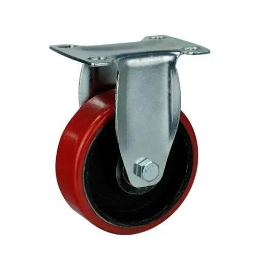 5" Inch Caster 331 lbs Rigid Iron and Polyurethane Top Plate