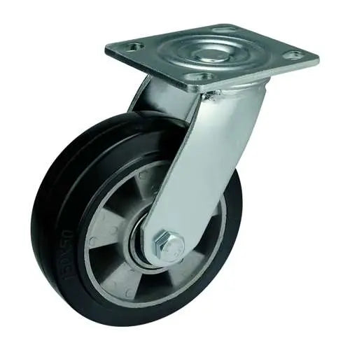 5" Inch Caster 441 lbs Swivel Aluminum core and Rubber Top Plate