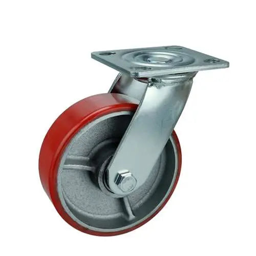 5" Inch Caster 882 lbs Swivel Iron core and Polyurethane Top Plate