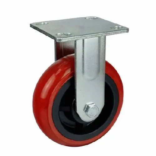 6" Inch Caster 617 lbs Fixed Polyurethane Top Plate
