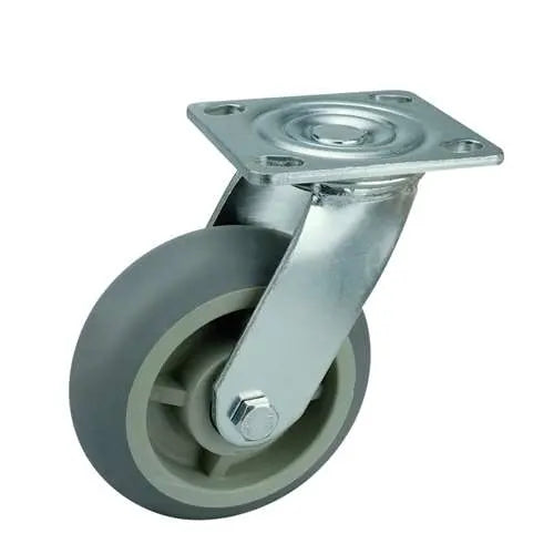 6" Inch Caster 617 lbs Swivel Polypropylene core and Thermoplastic Rubber Top Plate