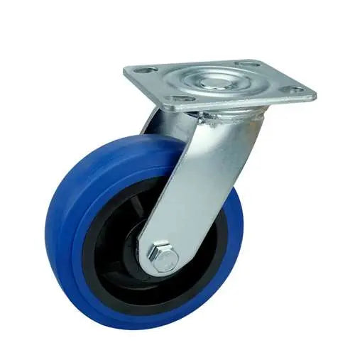 6" Inch Caster 617 lbs Swivel Thermoplastic Rubber Top Plate