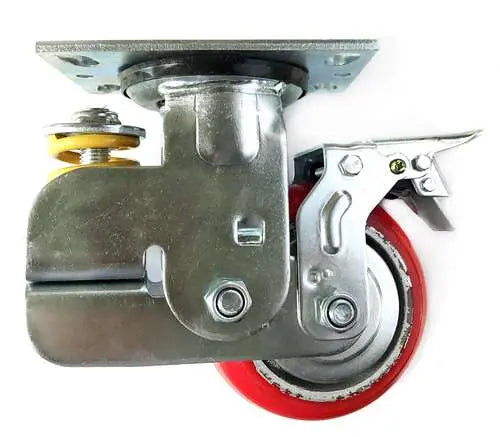 6" Inch Caster 661 lbs Swivel and Upper Locking Polyurethane and Cast iron core Top Plate