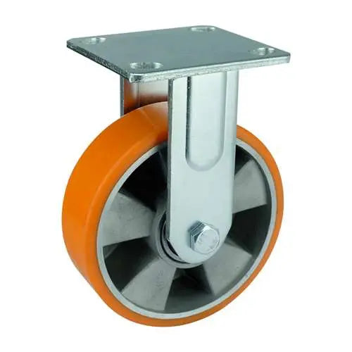 6" Inch Caster 882 lbs Fixed Aluminum and Polyurethane Top Plate