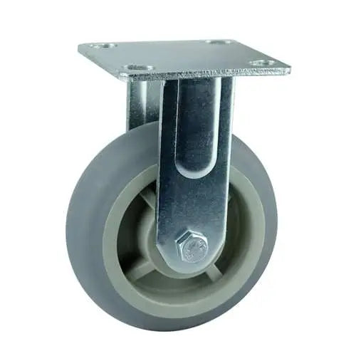 8" Inch Caster 661 lbs Fixed Polypropylene core and Thermoplastic Rubber Top Plate