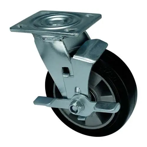 8" Inch Caster 661 lbs Swivel Aluminum core and Rubber Top Plate