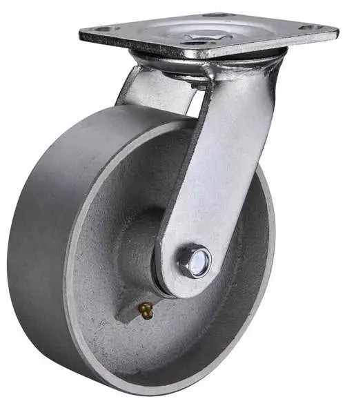 8" Inch Caster 772 lbs Swivel Cast Iron Top Plate