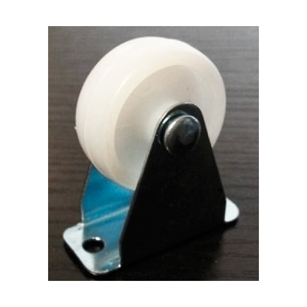 White Plastic Caster 1.25" Inch Nylon Caste wheel with Metal Plate Zinc Plating