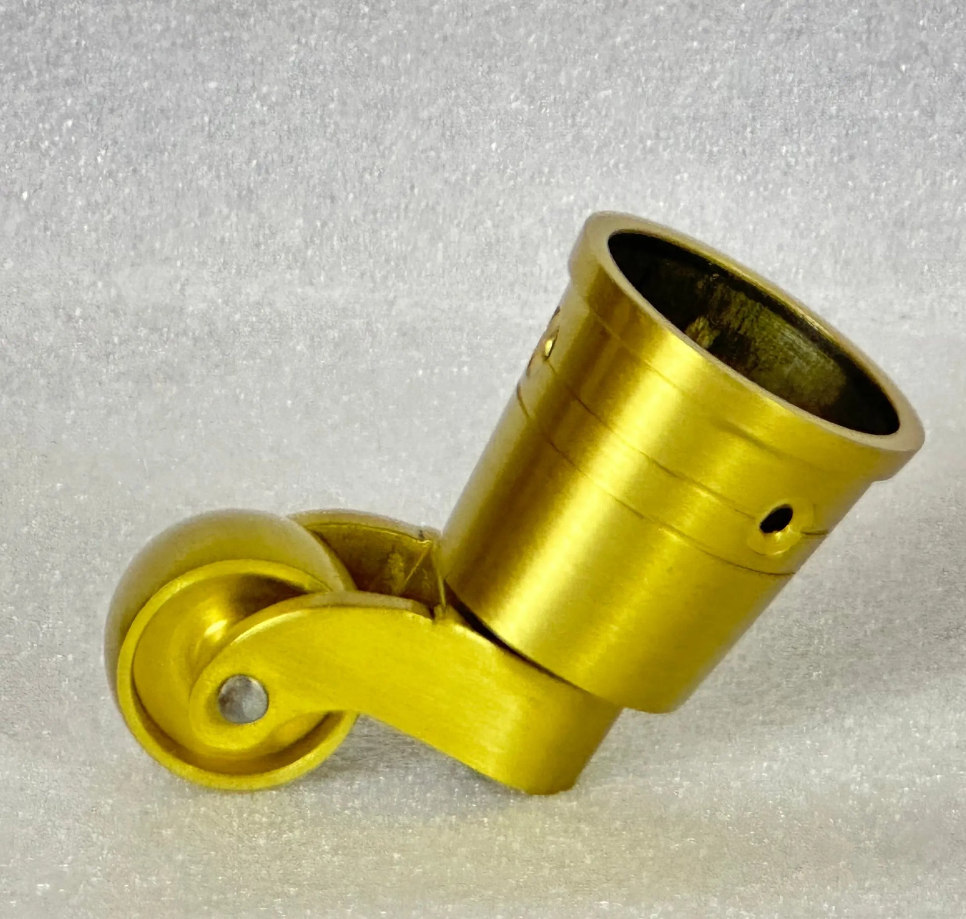 22mm Furniture Caster Swivel Zinc Alloy Polished Brass Plated Cup Mounting KCW Casters