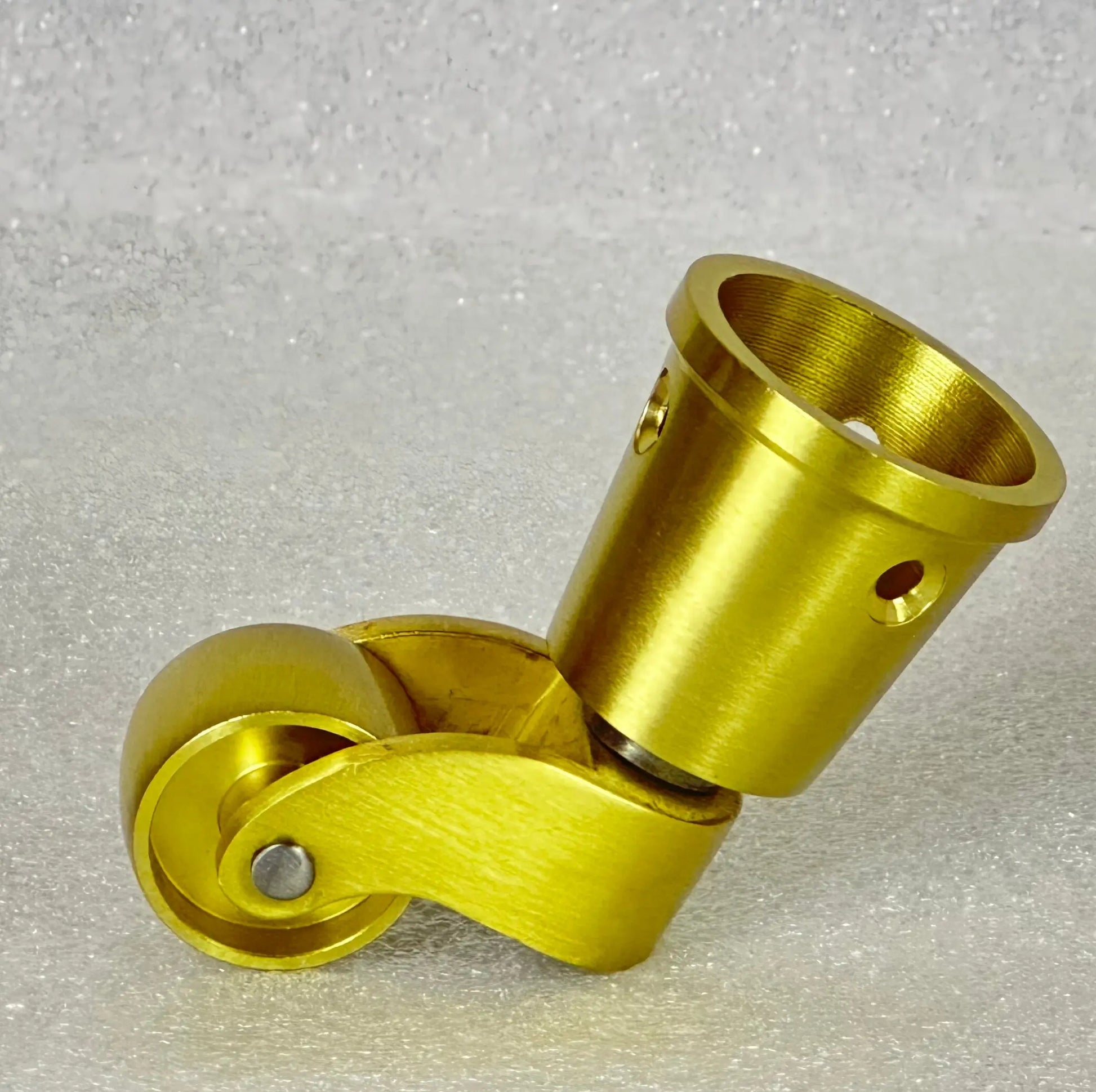 22mm Furniture Caster Swivel Zinc Alloy Polished Brass Plated Cup Mounting KCW Casters