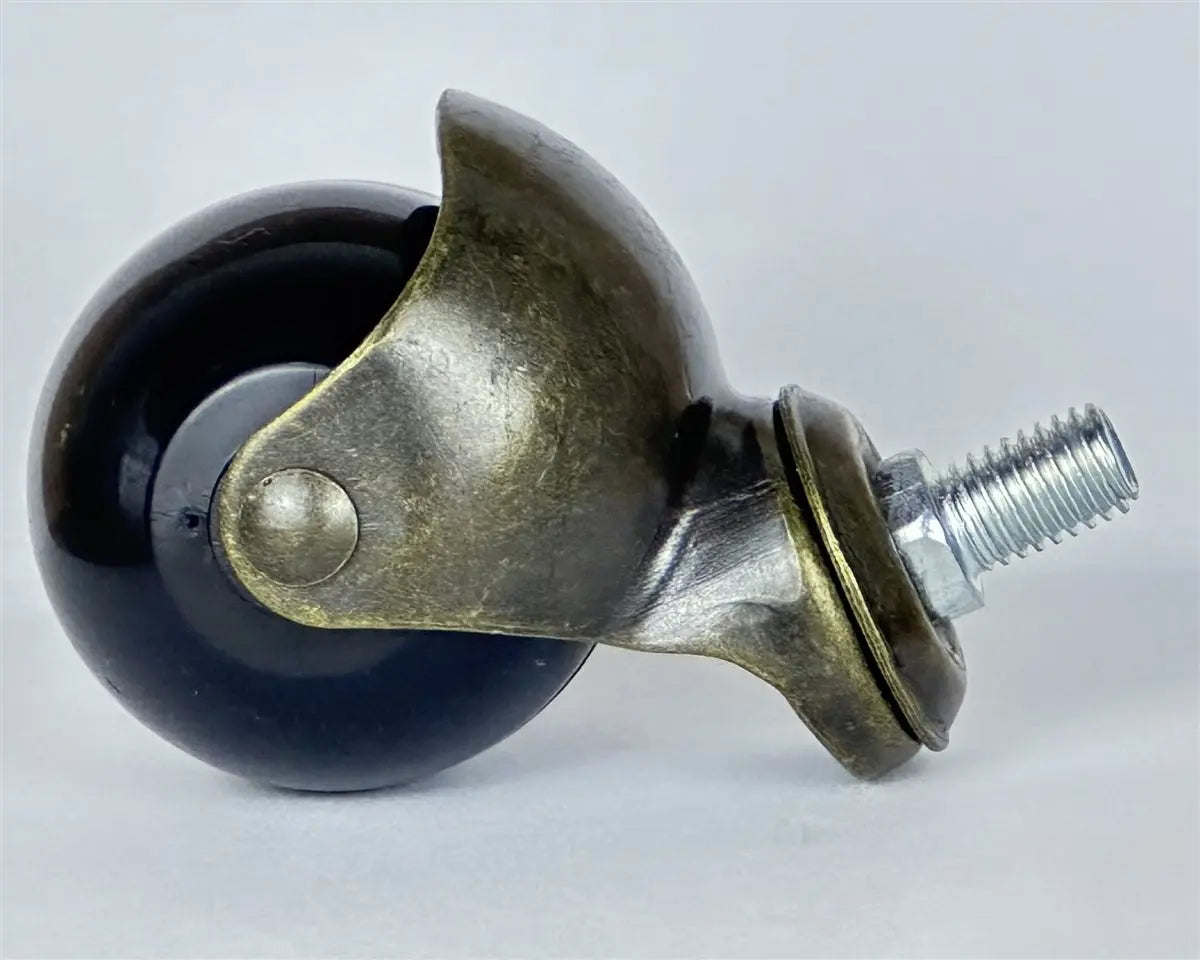 2" Inch Antique Caster 77 lbs Swivel Polypropylene M10 Threaded Stem