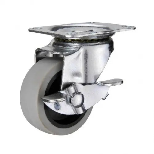 2" Inch Caster  77 lbs Swivel and Center Locking Thermoplastic Rubber Top Plate