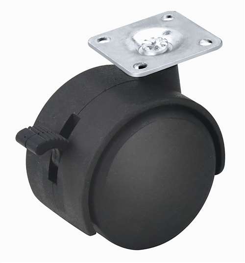 2" Inch Caster  66 lbs Swivel and Upper Locking Nylon Top Plate