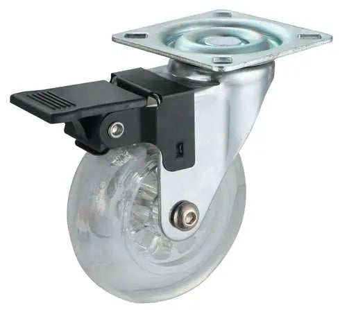 35mm Caster  44 lbs Swivel and Upper Locking Polyurethane Top Plate