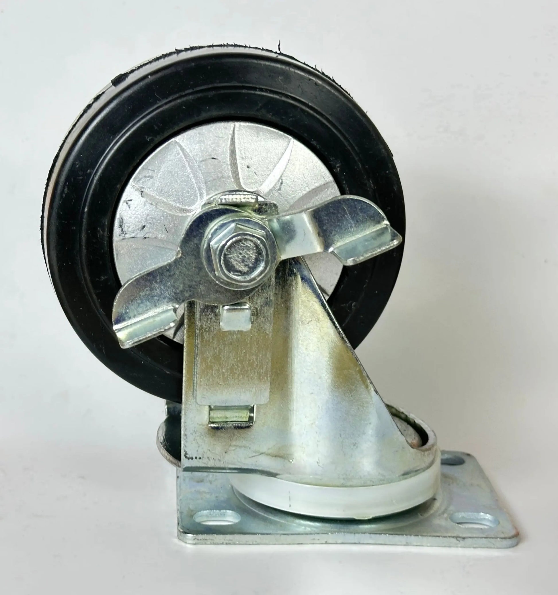 4" Caster Swivel Rubber Tire Tilt Brake 154lb Load KCW Casters