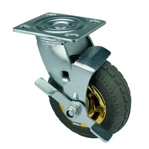 4" Inch Caster  441 lbs Swivel and Center Locking Polypropylene core  and  Rubber Top Plate