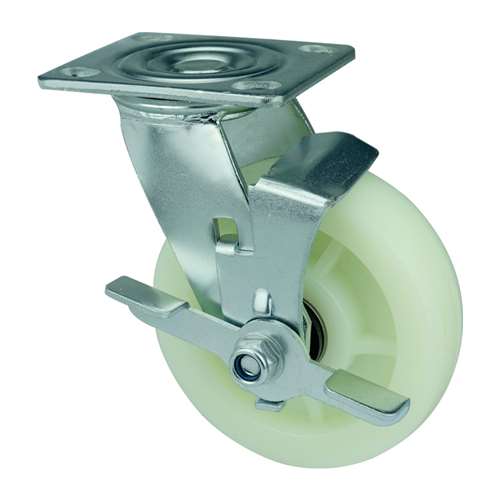 4" Inch Caster  551 lbs Swivel and Center Locking co-polypropylene Top Plate