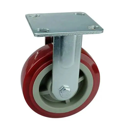 5" Inch Caster  507 lbs Fixed Polyurethane Top Plate