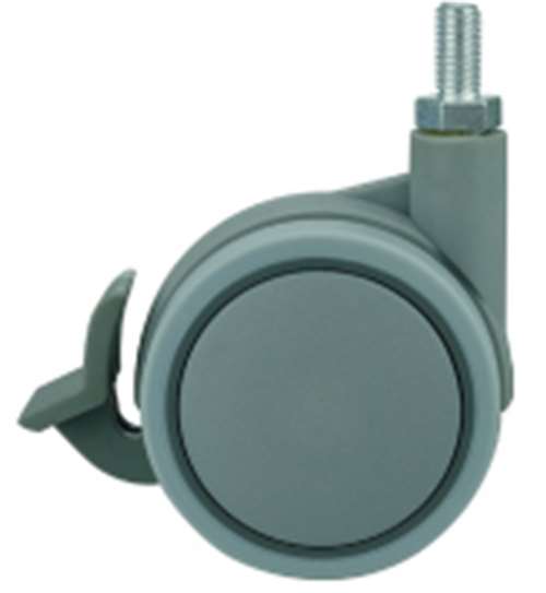 60mm Caster  66 lbs Swivel and Upper Locking Polypropylene