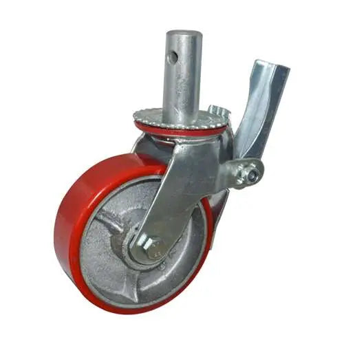 6" Inch Caster  441 lbs Swivel and Upper Locking Polyurethane rim and  PU