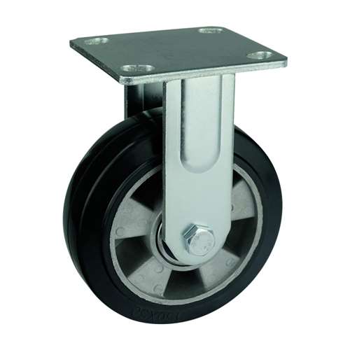 8" Inch Caster  661 lbs Fixed Aluminum core  and  Rubber Top Plate